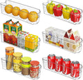 PET Plastic Refrigerator Organizer Bins with Handles Freezer Drawers for Countertops Cabinets for Food Storage Pantry Container