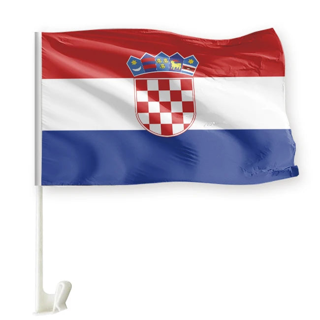 100d Polyester Mexican Mexico Diplomatic Funeral Car Bonnet Country Flag Custom Outdoor Croatia Flag for Car MegaBDM