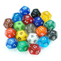 Professional Custom Acrylic Bulk Dice  Multi Colored D12 12 Sided Gemstone Dices Moles Manufacture for Casino Table Games