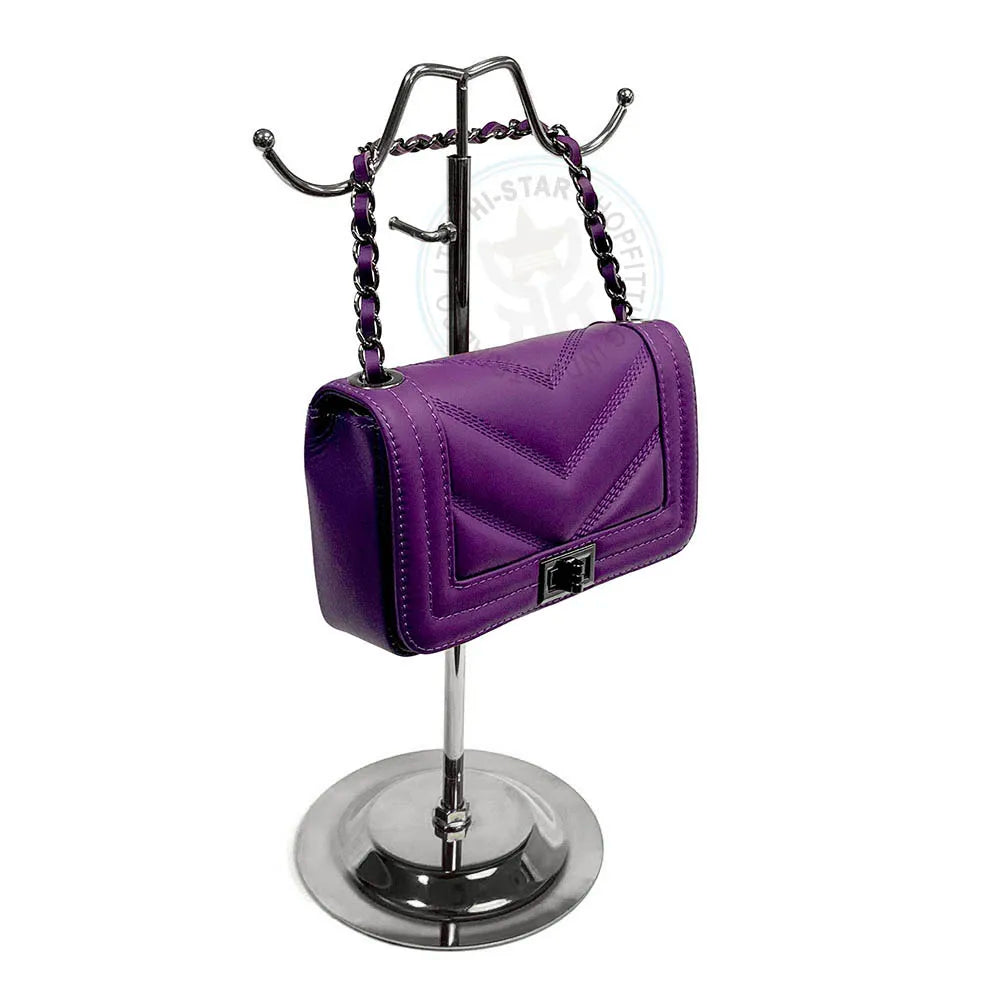 Durable Stainless Steel Custom logo Rack Purse Backpack Bag Handbag Display Stand for Shop Display