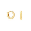 ROXI 925 Sterling Silver Gold Plated Zirconia Woman Simple Pave Diamond Hoop Huggie Earring