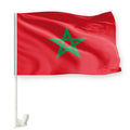 2022 Football Match and Other Events Custom Dye Sublimated Morocco Car Shaker Flag Sign 21*14cm Hand Flag for Car Window