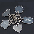 Promotion Gift Custom Logo Laser Sublimation Epoxy Stainless Steel Metal Blank Keychain Keyring LOGO Key Chain