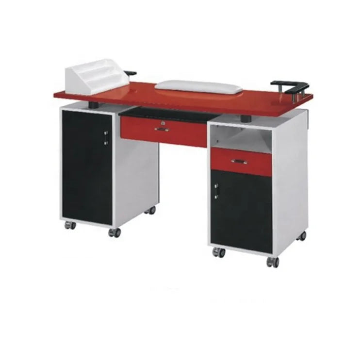 Modern Style Beauty and Hair Salon Furniture Wood Nails Manicure Table