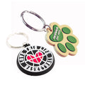 Wholesale Branded 3D logo Promotional Round Pvc Keychain