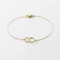 ROXI S925 Sterling Silver Cold Wind Double Ring Circle Bracelet Geometric Two Circle Bracelet