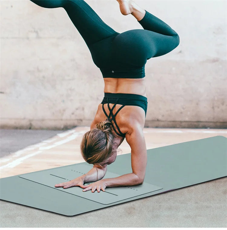 Pu Natural Rubber Handstand Flat Support Portable Mini Auxiliary Mat Anti-Slip Knee Pad Meditation Yoga Mat 60x40cm 4-5mm Thick