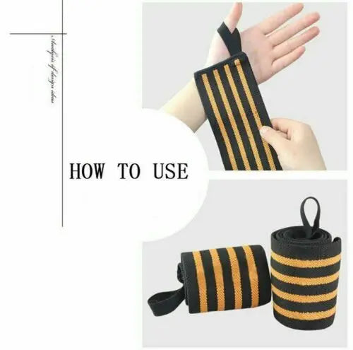 2025 Custom Gym Wrist Band Eco-Friendly High Stretch Cotton Wrist Support for Weightlifting Powerlifting Comfortable Lifting