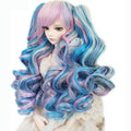 Gothic Aristocratic Lolita Synthetic Doll Wig SD Size Resin Safe Hand Tied Double Ponytails No Shedding for Blythe Pullip Gift