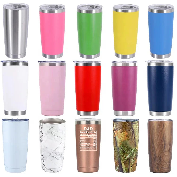 Hot Selling Easy Carrying Travel Durable Insulated Mugs Ideal Gift Coffee Cups Double Wall Stainless Steel 20oz Tumbler