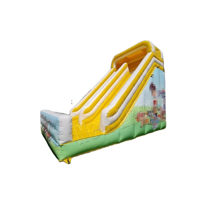 Exciting Single-Lane Inflatable PVC Slide for Kids Step High Dry Jumping Climbing Slide Indoor Outdoor Amusement Parks 7x4x6m