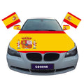 Factory Customized 3.3*5ft Elastic Polyester Car Hood Cover Flag Thickened Rear View Mirror with Digital Printing Car Flag Spain