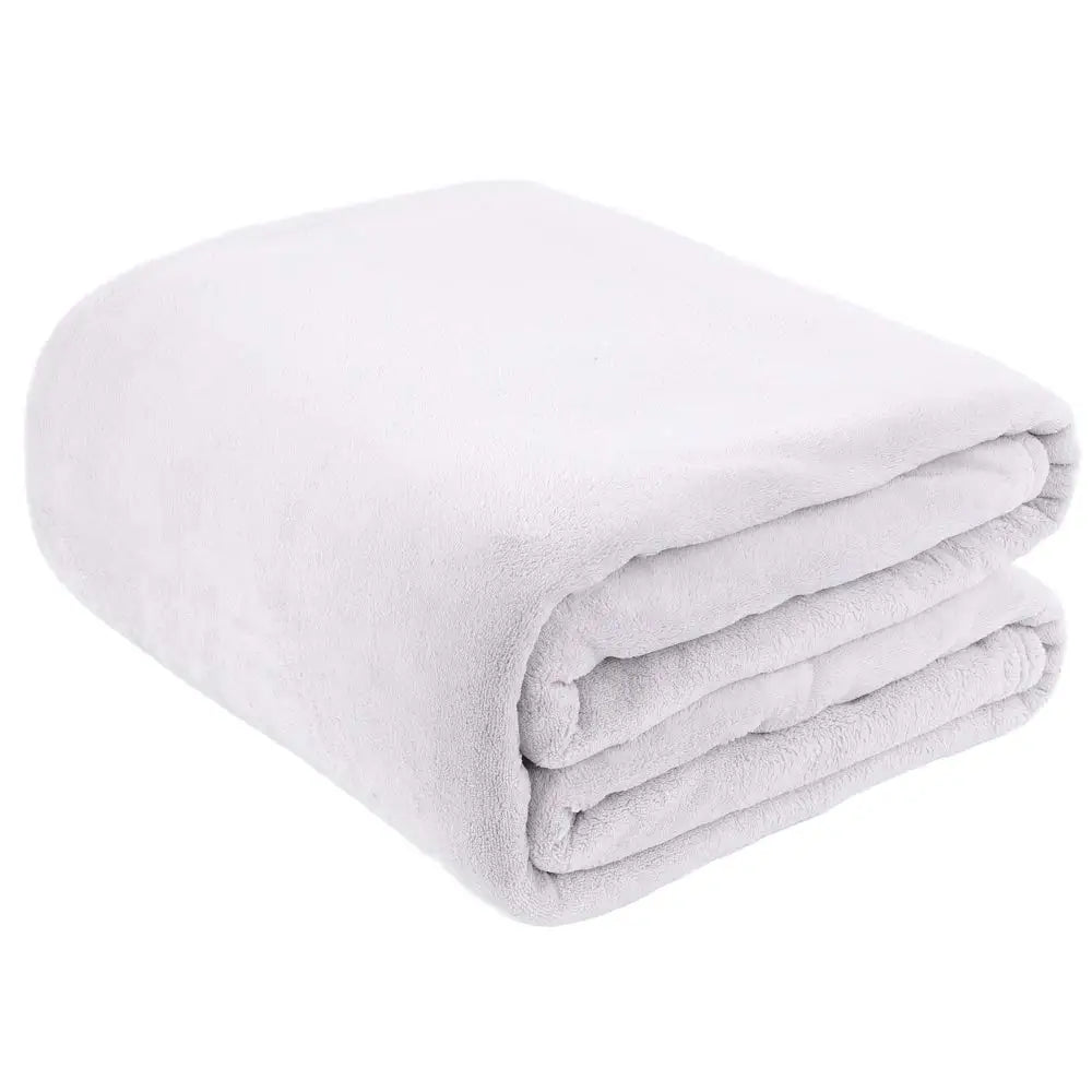 Sublimation Plush 100% Polyester Custom Stadium Waterproof Knitted Fleece Blanket Super Soft Flannel White King Size Wedding