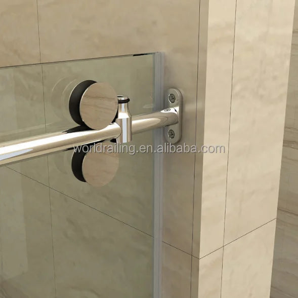 YL Frameless Stainless Steel Anti-Corrosion Tempered Glass Sliding Door Fittings with Modern Design for Home Shower Room