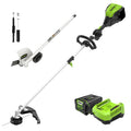80V 16" Cordless Battery String Trimmer (Attachment Capable) and 8" Edger Attachment Combo Kit: 2.0 Ah Battery and Charger MegaBDM