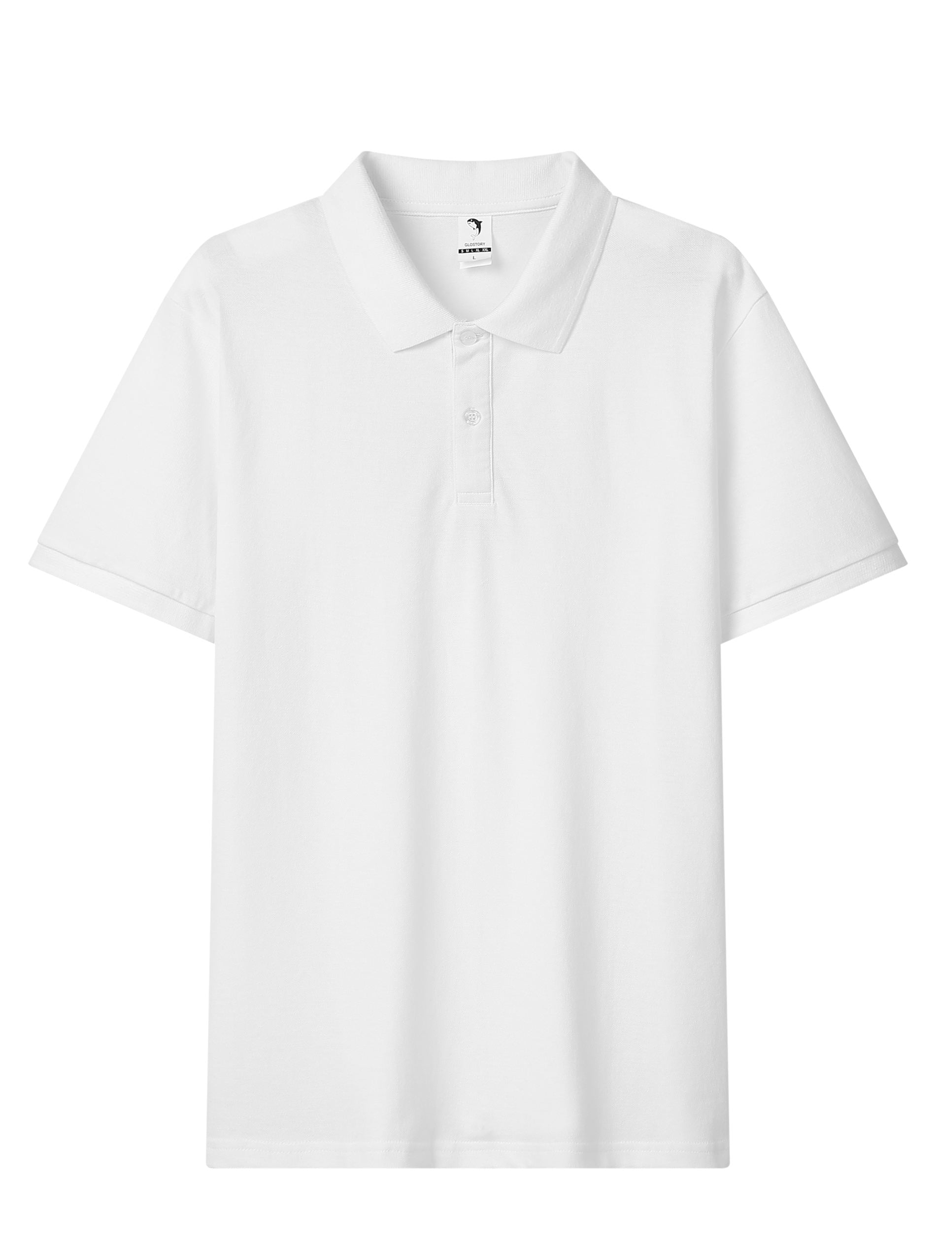 Custom Logo Men’s 100% Cotton Polo Golf Shirt – Short Sleeve, Half Button – EU Local Stock