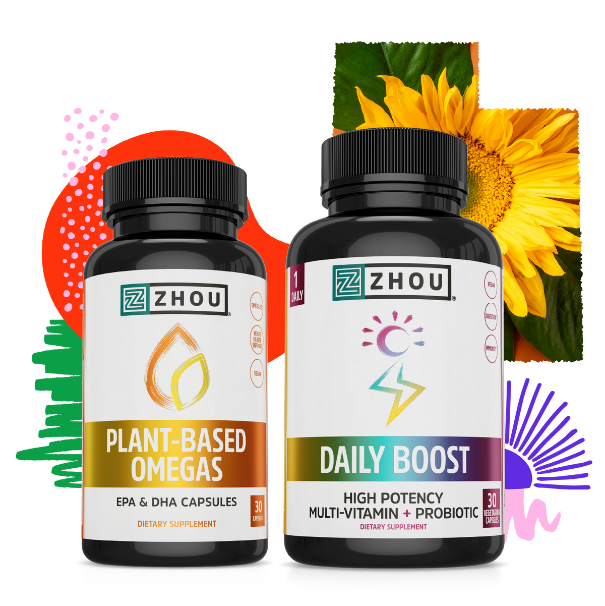 Plant Based Omegas + Daily Boost Bundle MegaBDM
