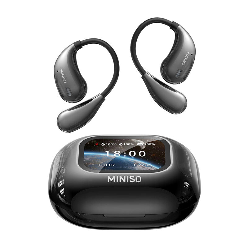MINISO X33 Open-Ear Wireless Touch-Screen Earbuds - Black MegaBDM