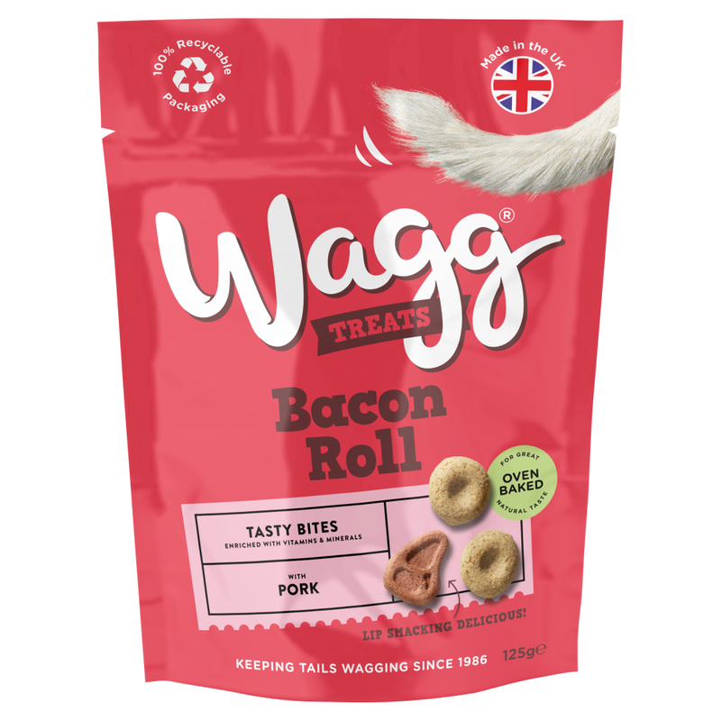 Wagg Treats Bacon Roll 125g MegaBDM