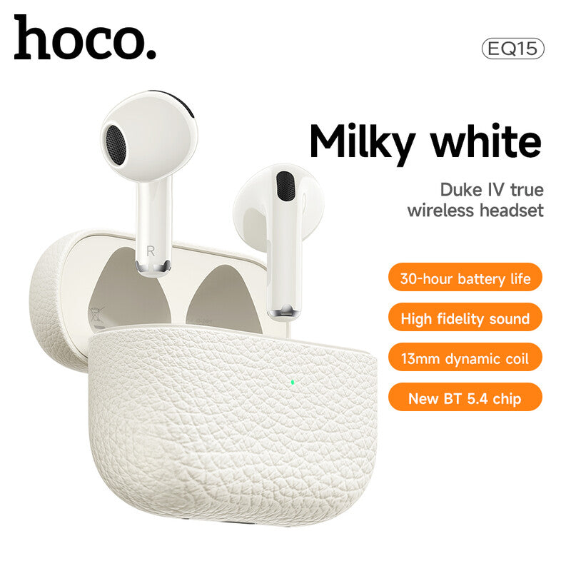 HOCO EQ15 Duke IV True Wireless BT Earbuds - Milky White MegaBDM