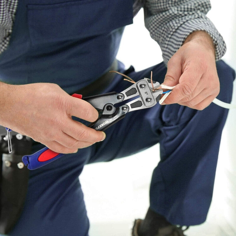 WORKPRO Mini Bolt Cutter 8-Inch 210mm Cr-V Wire Cable Cutter MegaBDM