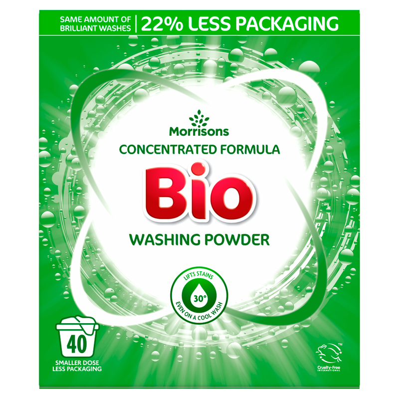 Morrisons Concentrated Formula Bio Washing Powder 2kg MegaBDM