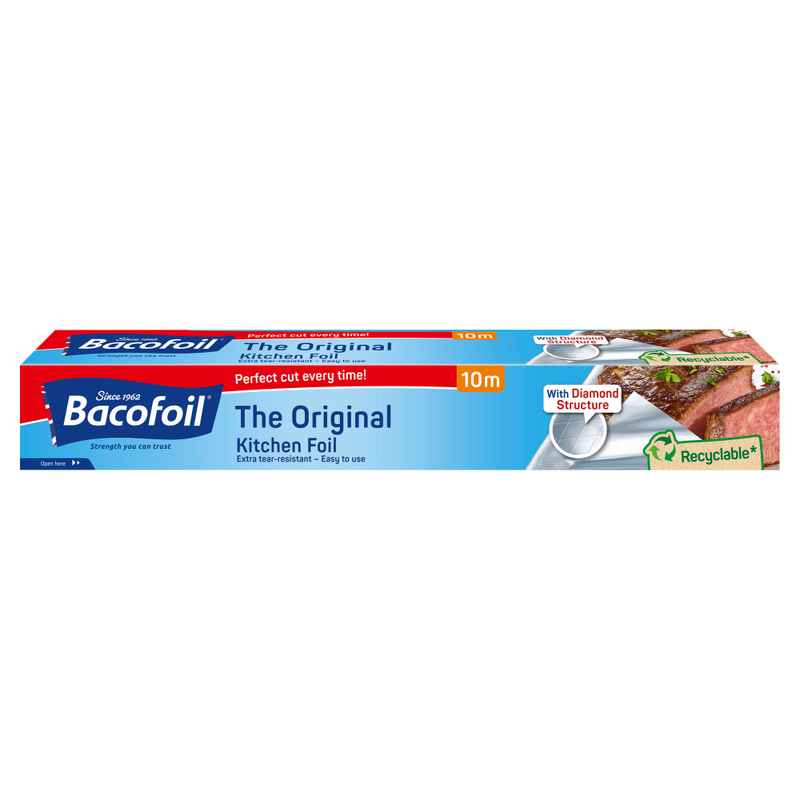 Bacofoil The Original Kitchen Foil with EasyCut System 30cm x 10m MegaBDM