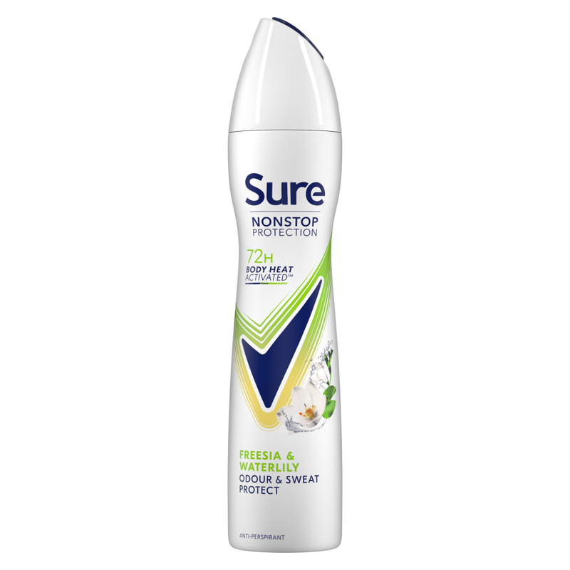 Sure Nonstop Protection Anti-Perspirant Aerosol Freesia & Water Lily 250ml MegaBDM