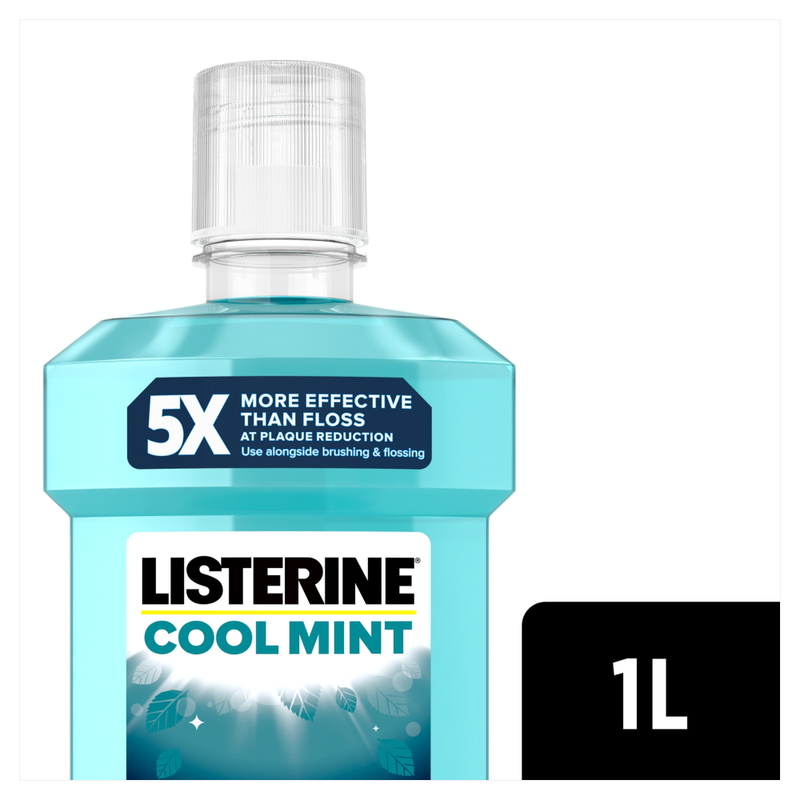 Listerine Essentials Cool Mint Mouthwash 1L MegaBDM