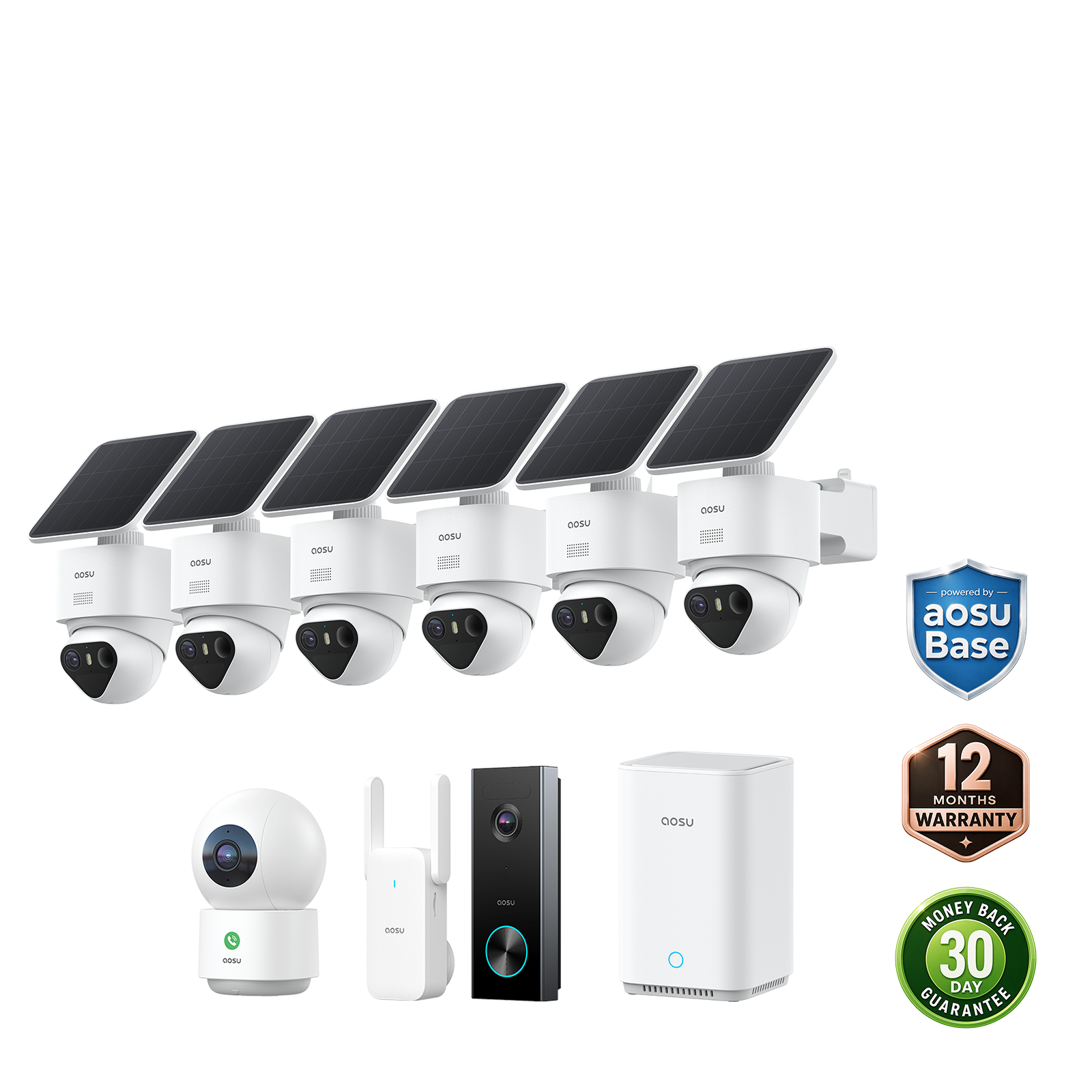 aosu T2 Ultra + Video Doorbell Pro + IndoorCam P1 Pro - aosu T2 Ultra 6-Cam Kit + Video Doorbell Pro + IndoorCam P1 Pro MegaBDM