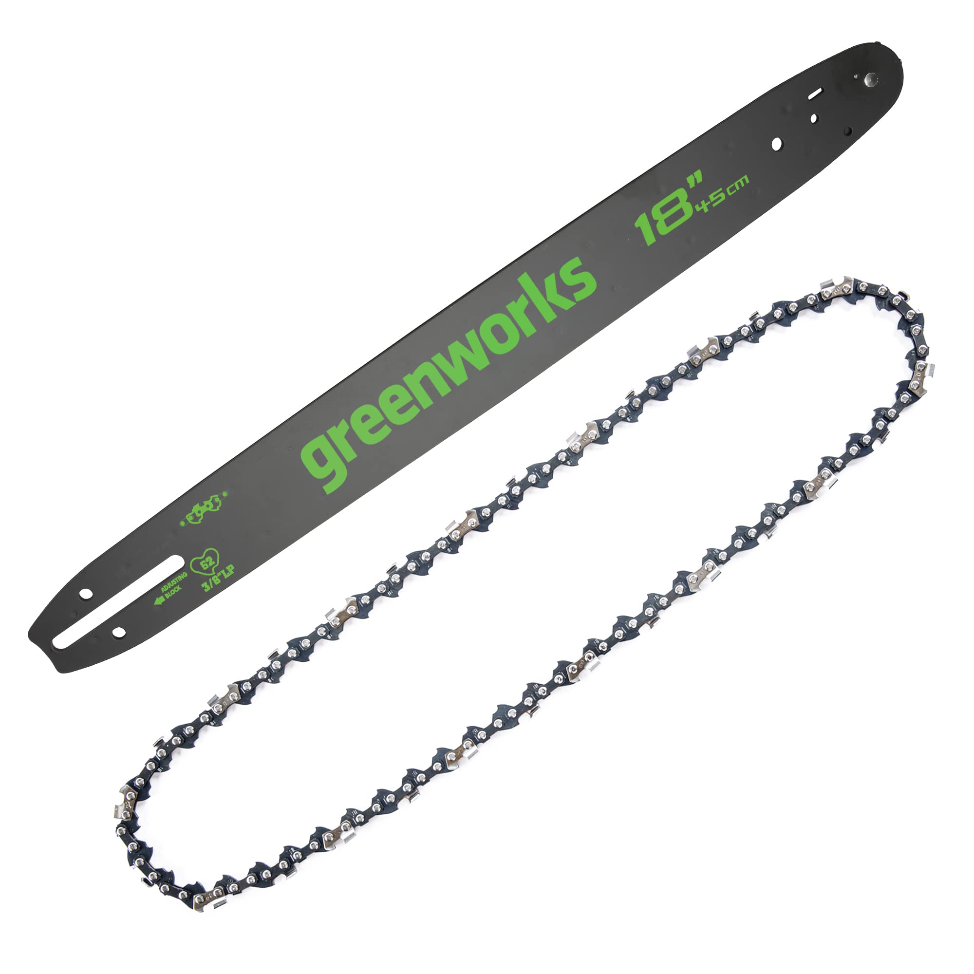 18" Replacement Chainsaw Bar and Chain Combo, 3/8" Pitch, .050" Chain Gauge and 62DL MegaBDM