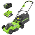 OPEN BOX 40V 16" Cordless Battery Brushless Push Lawn Mower: 4.0 Ah Battery and Charger, LM1624 MegaBDM