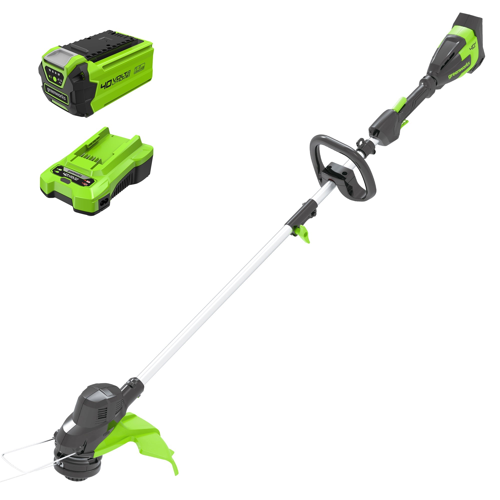 40V 15" Cordless Battery String Trimmer (Front Mount): 2.5 Ah Battery and Charger MegaBDM