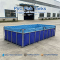 Square Galvanized Steel Frame Foldable PVC Liner Easy Setup Heavy Duty Anti Corrosion Fish Tank for Indoor Farm MegaBDM