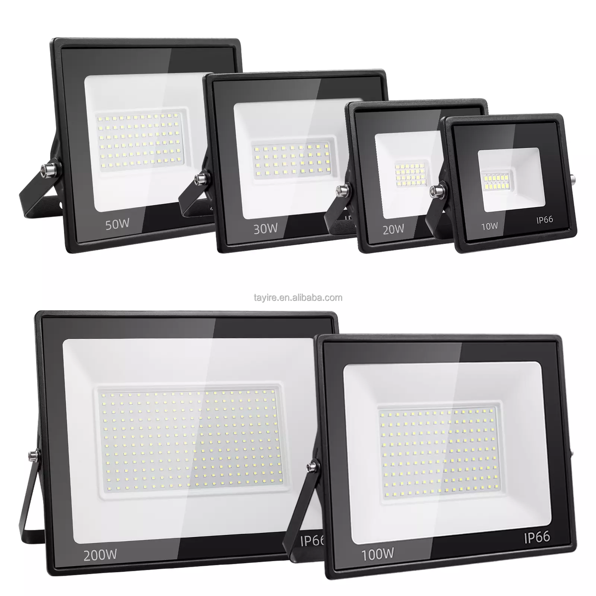 IP66 Waterproof SMD LED Floodlight – Super Bright Outdoor Spotlight – 10W / 20W / 30W / 50W – EU Local Stock