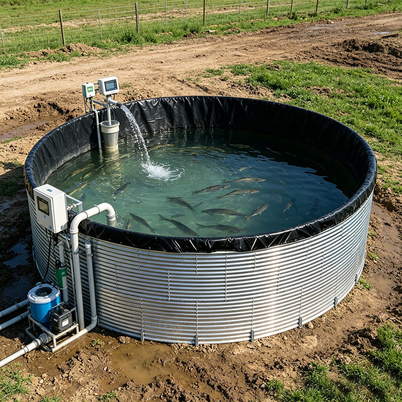 Professional Galvanized Steel Sheet Pond for Biofloc System Integration MegaBDM