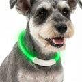 USB Rechargeable Waterproof Dog Collar – Flashing Light & Reflective Strips for Night Safety – EU Local Stock