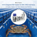 RAS Fish Farming System Modular Stackable PP Corrosion Resistant High Density Self Clean Water Recycling for Mud Crab Box MegaBDM