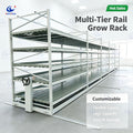 Chenchao Flood Table with Universal Wheel Vertical Propagation Rack and Microgreen Grow Rack System for Commercial Growers MegaBDM