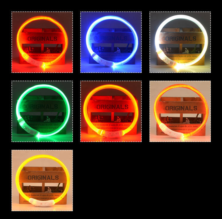 USB Rechargeable LED Dog Collar – Waterproof, Reflective Strip & Flashing Light for Night Safety – EU Local Stock