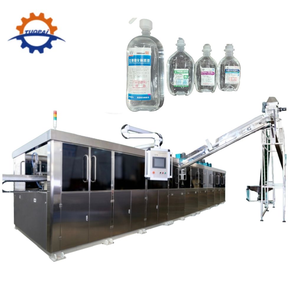 0.9% Normal Saline IV Fluid Factory Plant IV Solution PP Bottle Production Line 250ML 500ML 2000BPH
