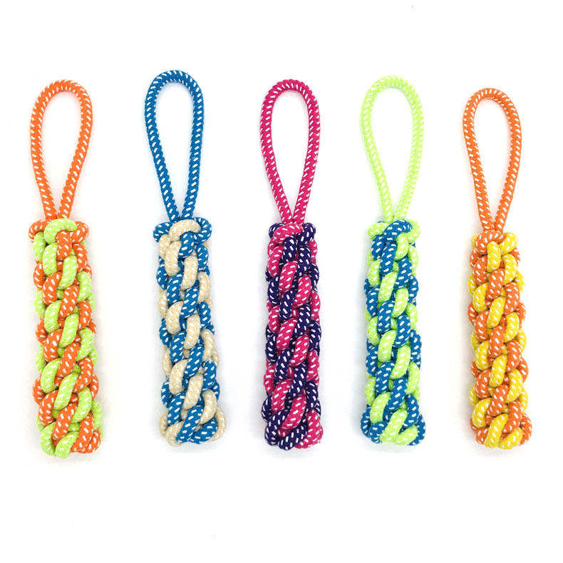 Knotted Rope Dog Toy – Corn Shape, Non-Toxic & Eco-Friendly – Puppy Chew & Small Animal Toy – EU Local Stock