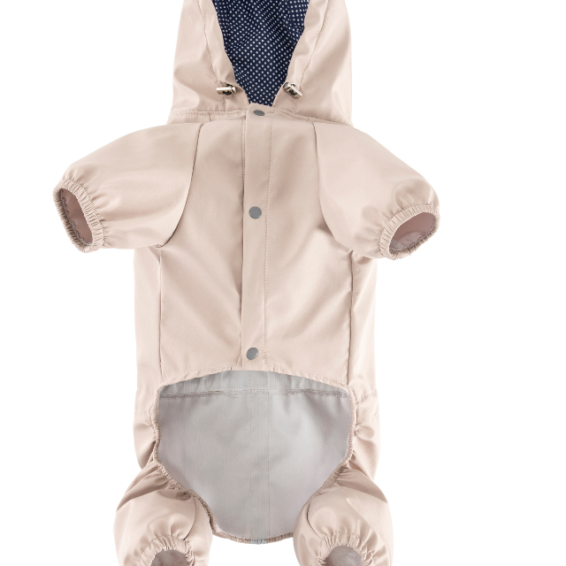 4-Leg Dog Raincoat – Solid Colour Polyester Pet Jacket – Custom Stylish Spring Rain Wear – EU Local Stock