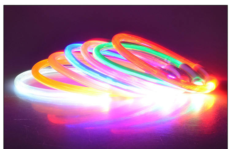 USB Rechargeable Waterproof Dog Collar – Flashing Light & Reflective Strips for Night Safety – EU Local Stock