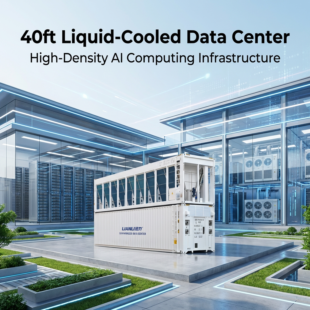40ft Containerized Liquid-Cooled Data Center Modular Mobile Data Center Solution for AI HPC Cloud Computing High Density Low PUE