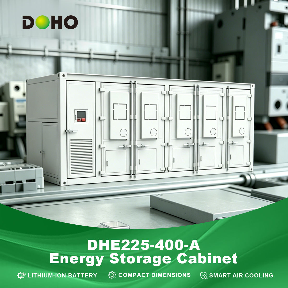 DOHO E2570-400-A 100kW/200kWh Lithium Ion Hybrid ESS IP54 Smart CAN Air-Cooled LFP Battery Storage for On/Off-Grid Applications