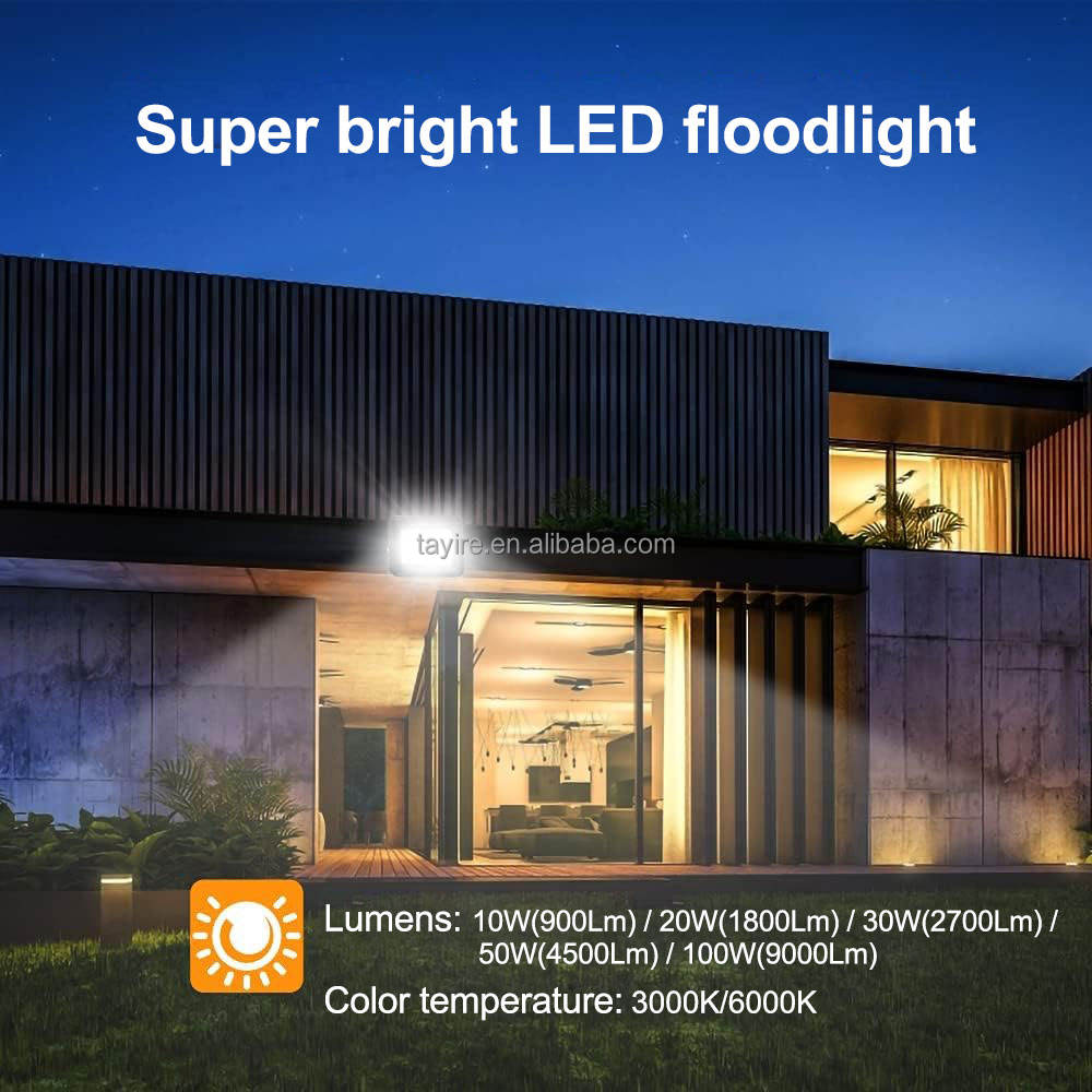 IP66 Waterproof SMD LED Floodlight – Super Bright Outdoor Spotlight – 10W / 20W / 30W / 50W – EU Local Stock