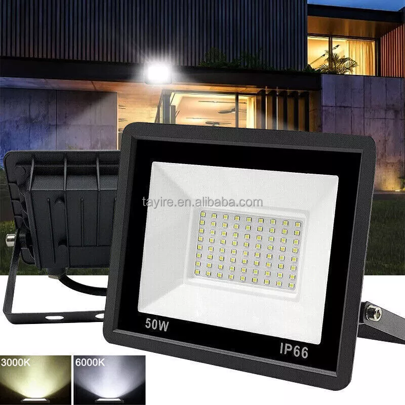 IP66 Waterproof SMD LED Floodlight – Super Bright Outdoor Spotlight – 10W / 20W / 30W / 50W – EU Local Stock