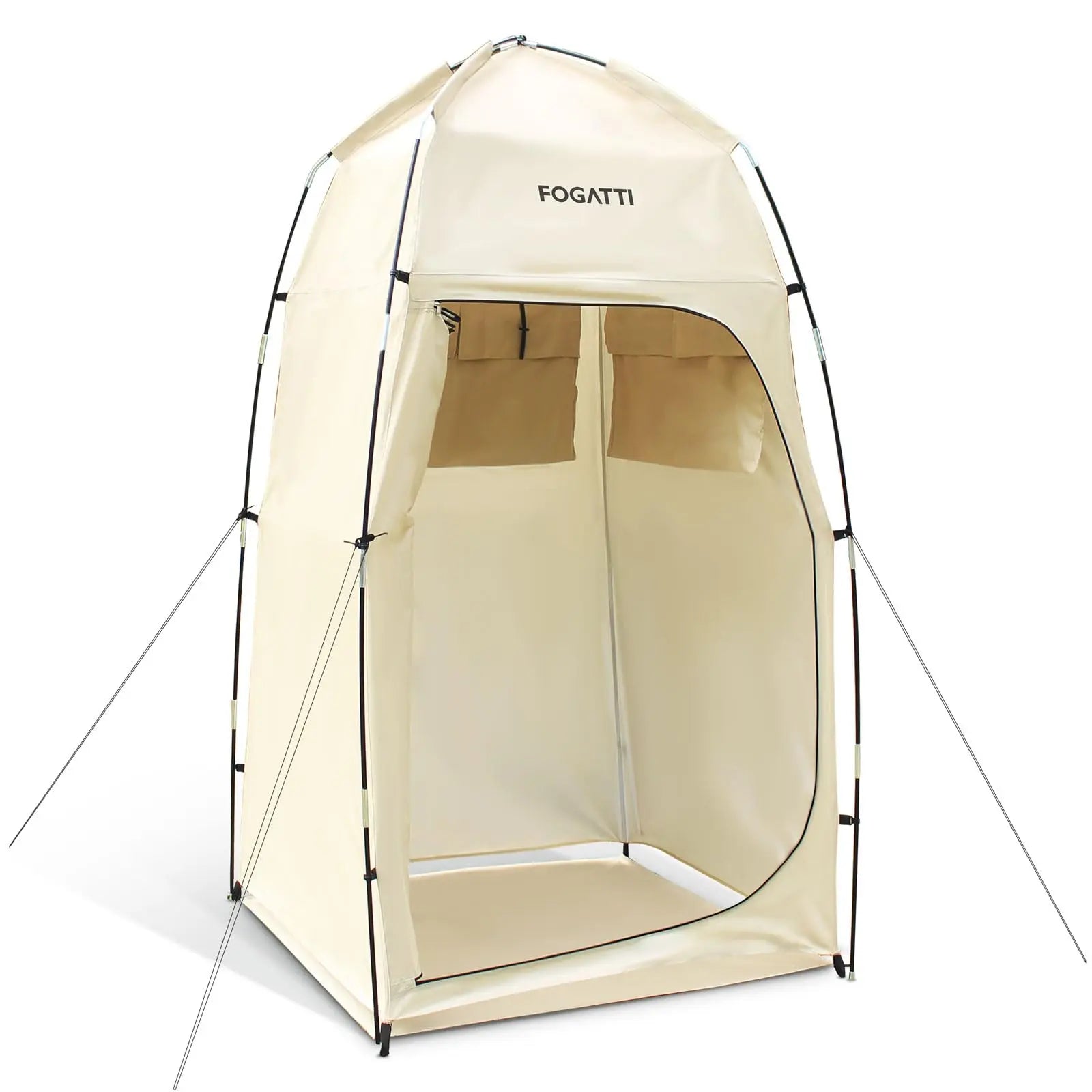 FOGATTI Portable Camping Shower Tent With Floor | 83" x 47" | Privacy Shelter MegaBDM